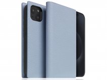 SLG Design D8 2in1 Leather Folio Powder Blue - iPhone 15 hoesje