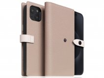 SLG Design D8 Edition 2in1 Leather Folio Light Cream - iPhone 15 Plus hoesje