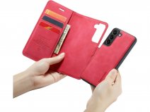 CaseMania 2in1 Magnetic Bookcase Rood - Samsung Galaxy S23 Hoesje