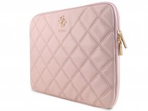 Guess Big 4G Quilted Laptop Sleeve Roze - MacBook Pro 16