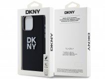 DKNY Silicone Case Zwart - iPhone 15 Pro Max hoesje
