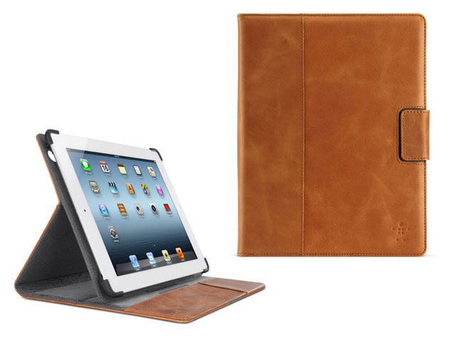 Belkin Full-Grain Leather Cover met Stand voor iPad 2, 3 & 4 