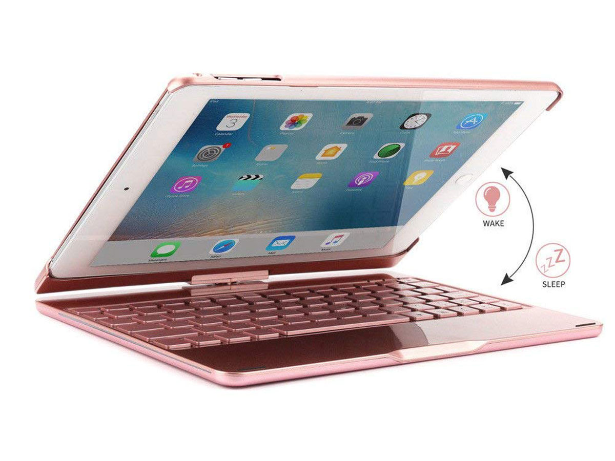 Bluetooth Toetsenbord Case 360 Rosé - iPad 9,7