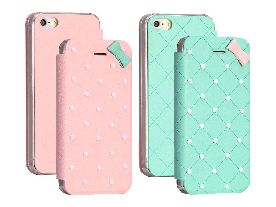 Pastel Pearls Sideflip Case - iPhone 5/5S hoesje