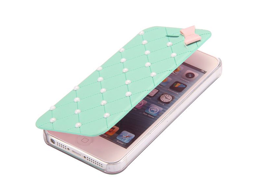 Pastel Pearls Sideflip Case - iPhone 5/5S hoesje