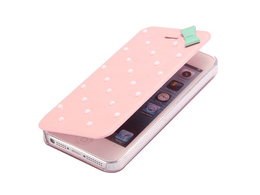 Pastel Pearls Sideflip Case - iPhone 5/5S hoesje