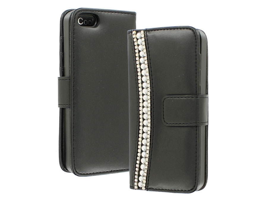 Diamond Pearls Wallet Case - Hoesje voor iPhone 5/5S