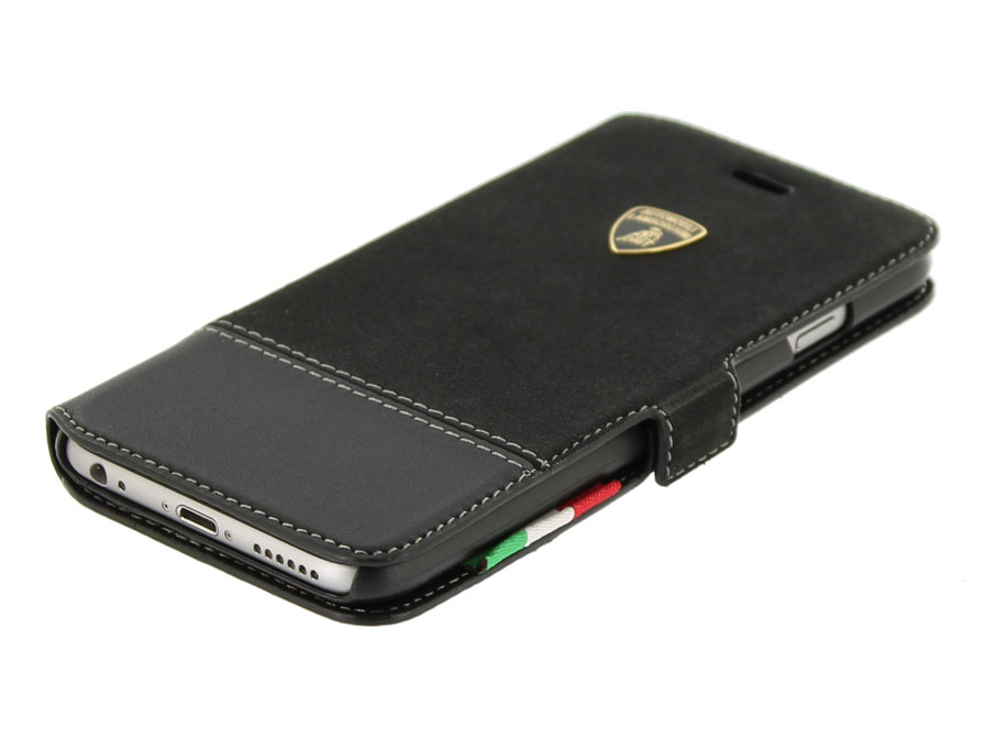 Lamborghini Alcatara Wallet Case - iPhone 6/6S hoesje