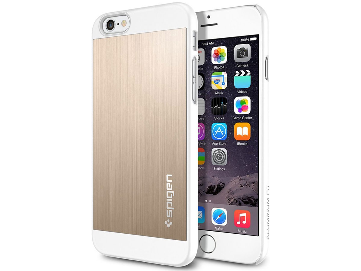 Spigen Aluminium Fit Case Goud - iPhone 6/6s hoesje