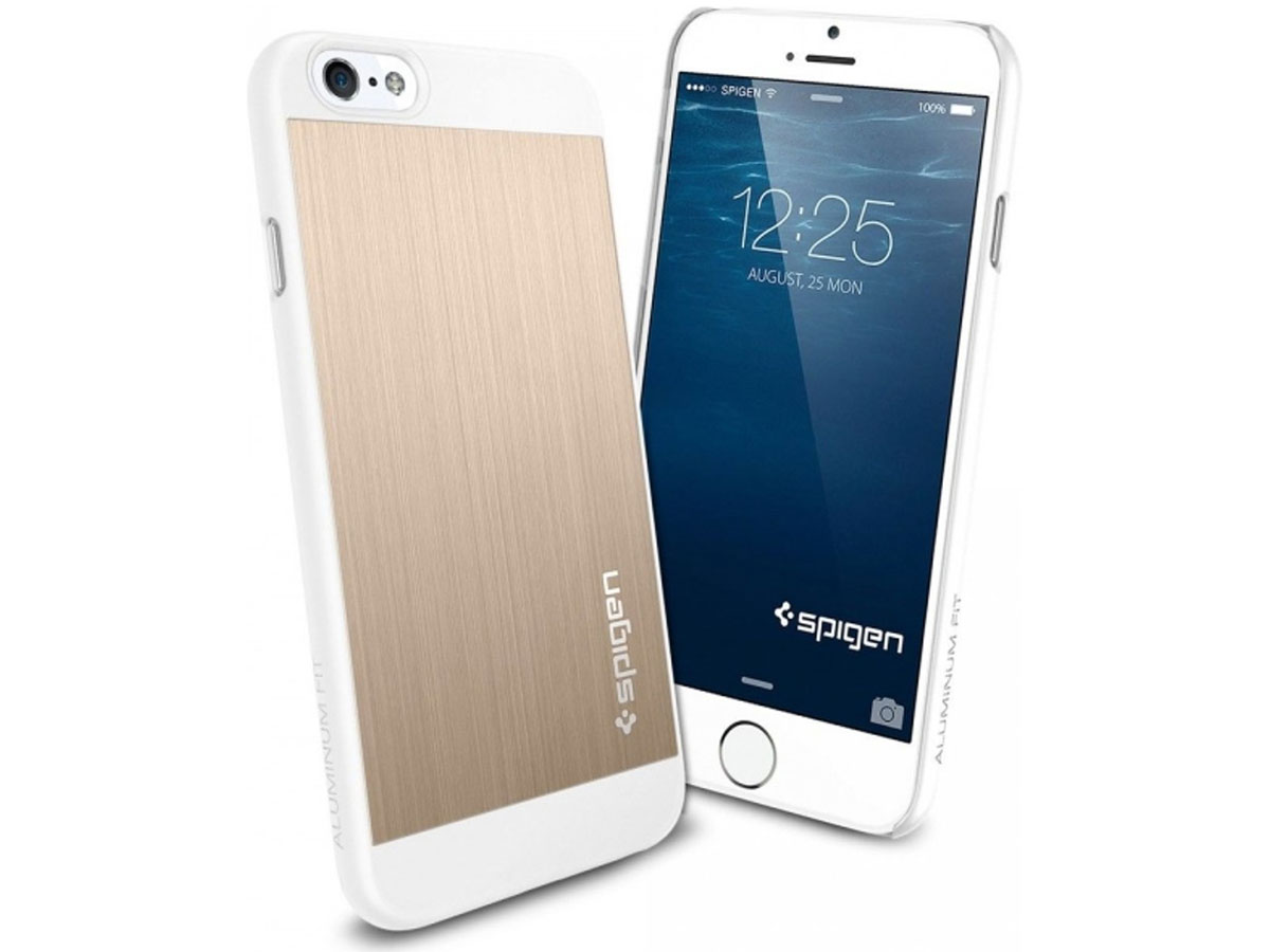 Spigen Aluminium Fit Case Goud - iPhone 6/6s hoesje