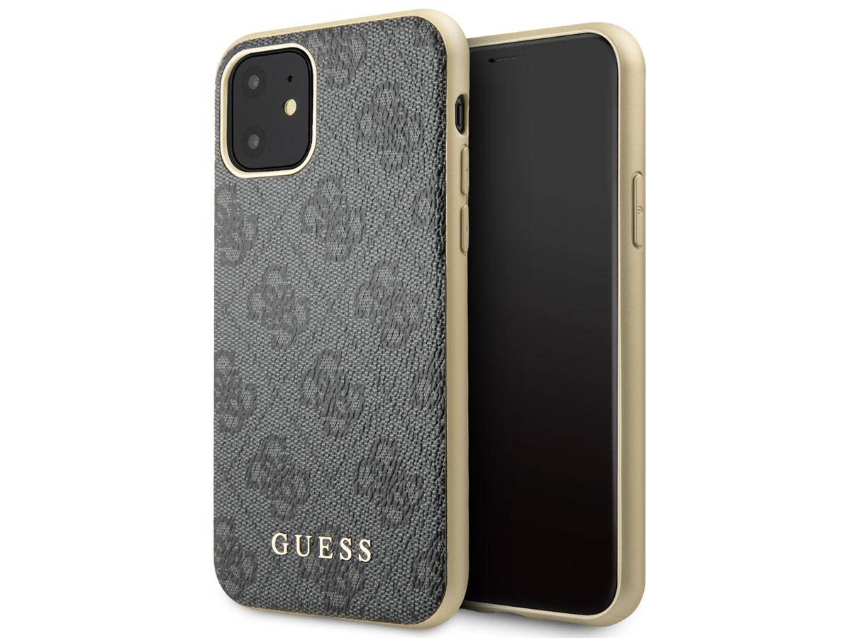 Guess Monogram Hard Case Grijs - iPhone 11/XR hoesje