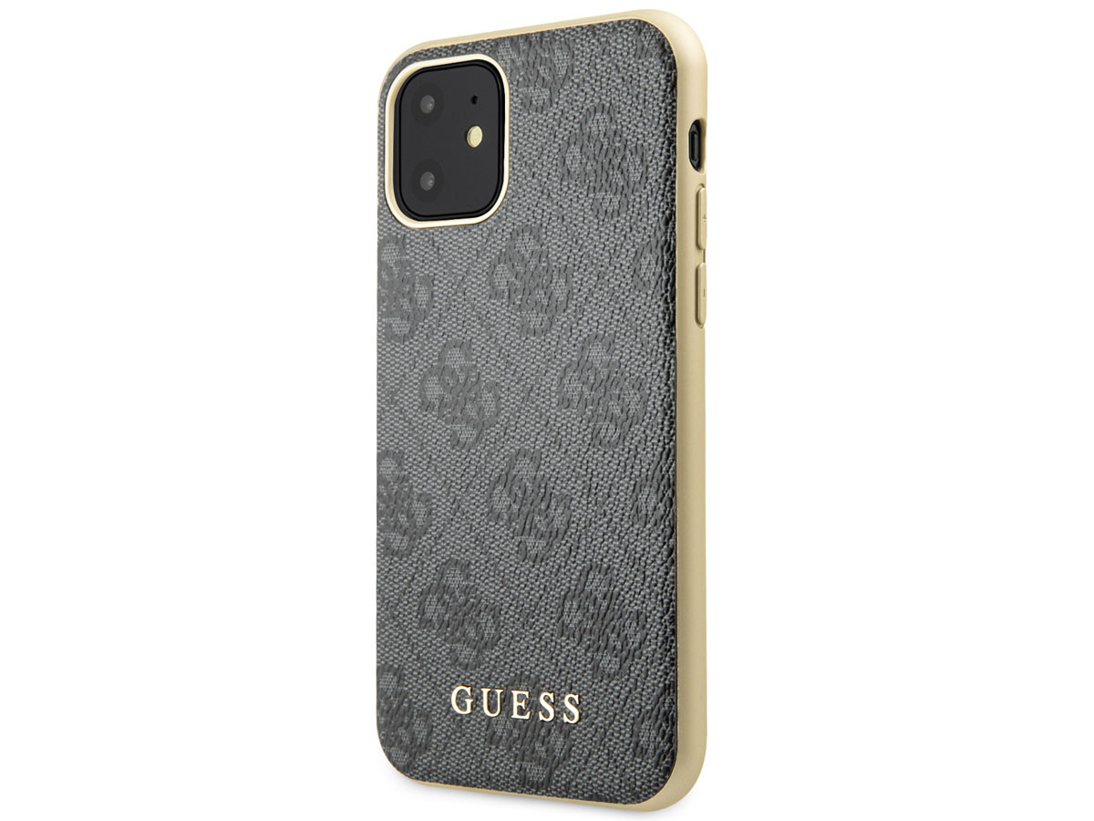 Guess Monogram Hard Case Grijs - iPhone 11/XR hoesje