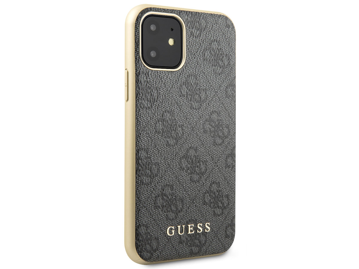 Guess Monogram Hard Case Grijs - iPhone 11/XR hoesje