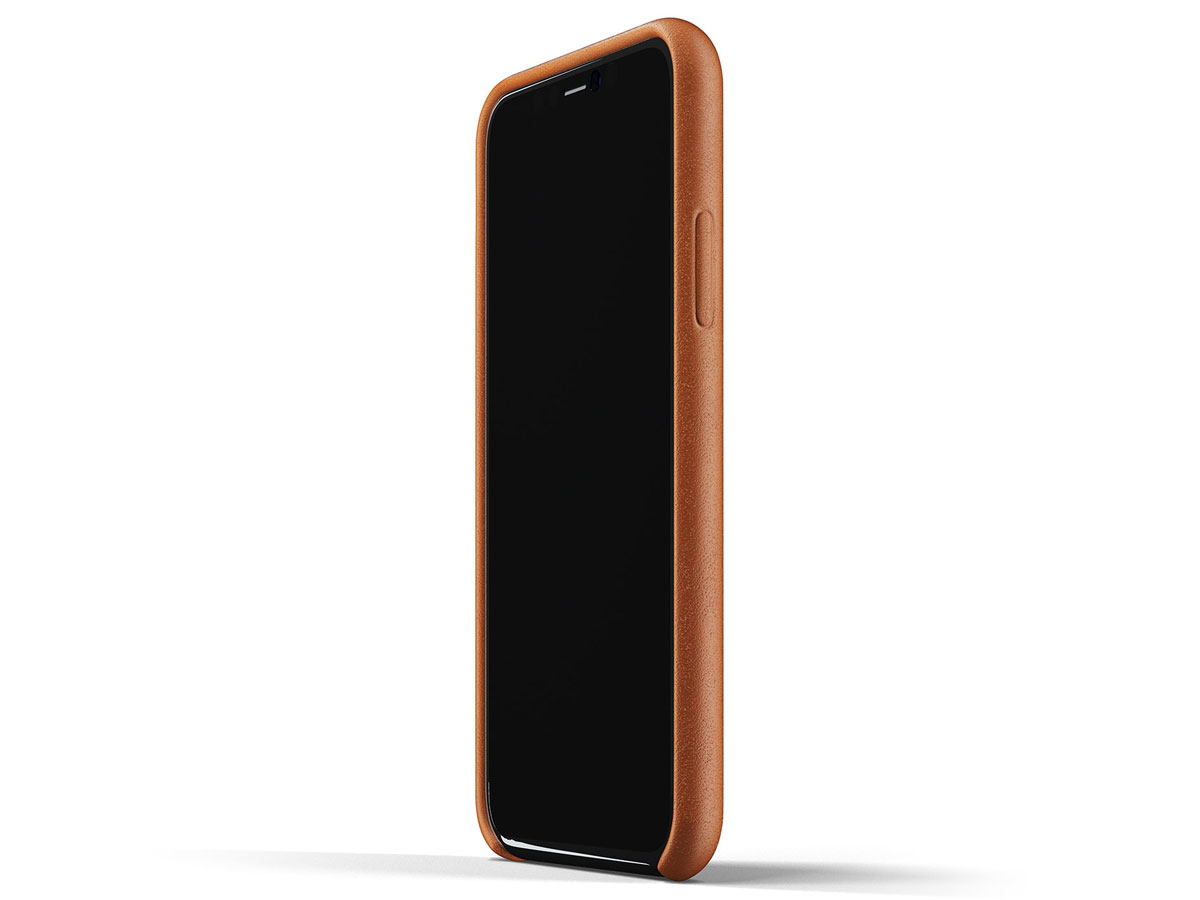 Mujjo Full Leather Case Tan Leer - iPhone 11 Pro Hoesje