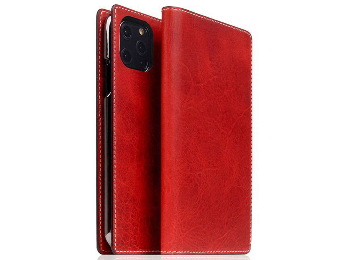 SLG Design D7 Italian Wax Leer Rood - iPhone 11 Pro hoesje