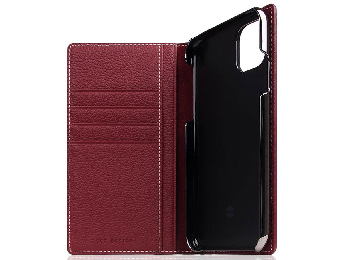 SLG Design D8 Folio Leer Burgundy Rose - iPhone 11 Pro Max hoesje