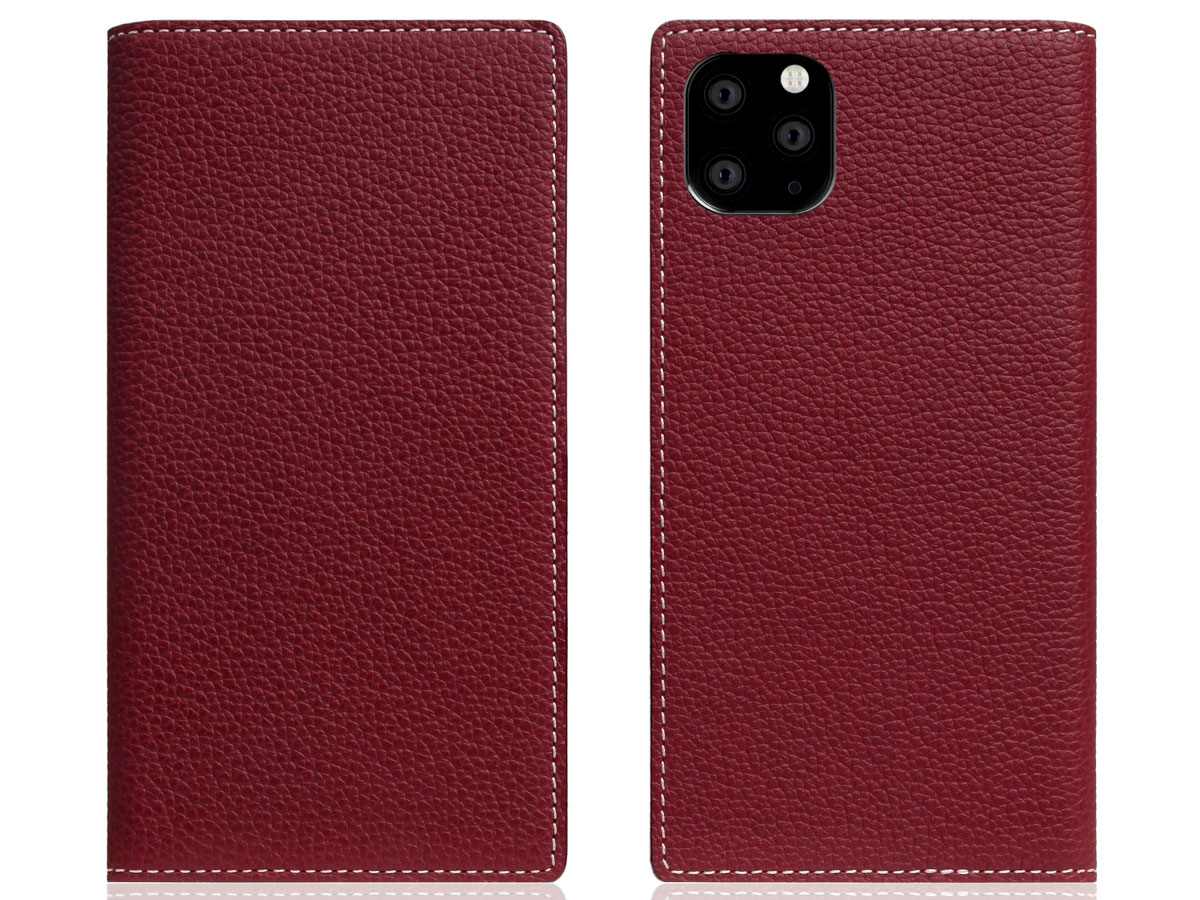 SLG Design D8 Folio Leer Burgundy Rose - iPhone 11 Pro Max hoesje