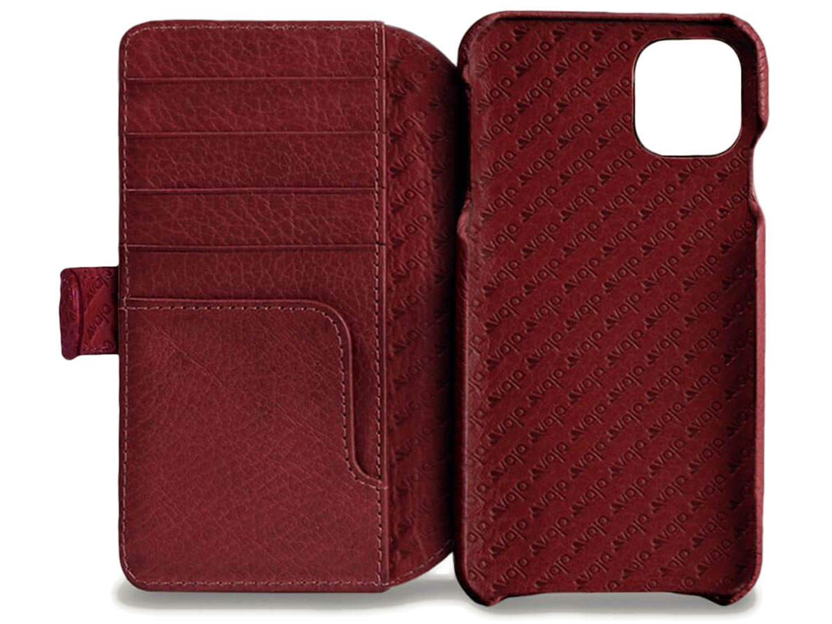 Vaja Wallet Agenda Case Rood - iPhone 11 Pro Max Hoesje Leer