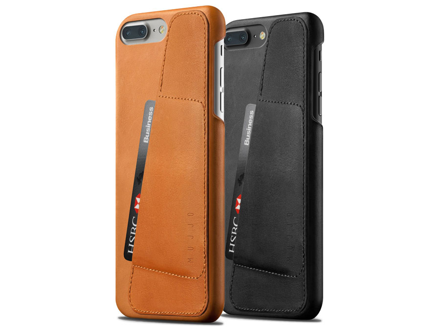 Mujjo Leather Wallet Case - Leren iPhone 8+/7+ hoesje