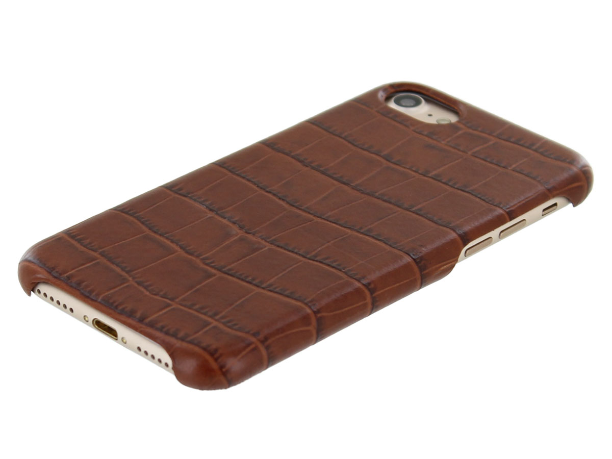 Graffi Cover Croco Cognac Leer - iPhone SE / 8 / 7 / 6(s) hoesje