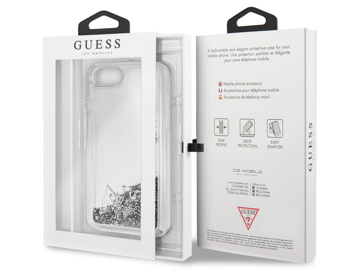 Guess Floating Logo Case Zilver - iPhone SE / 8 / 7 / 6(s) hoesje