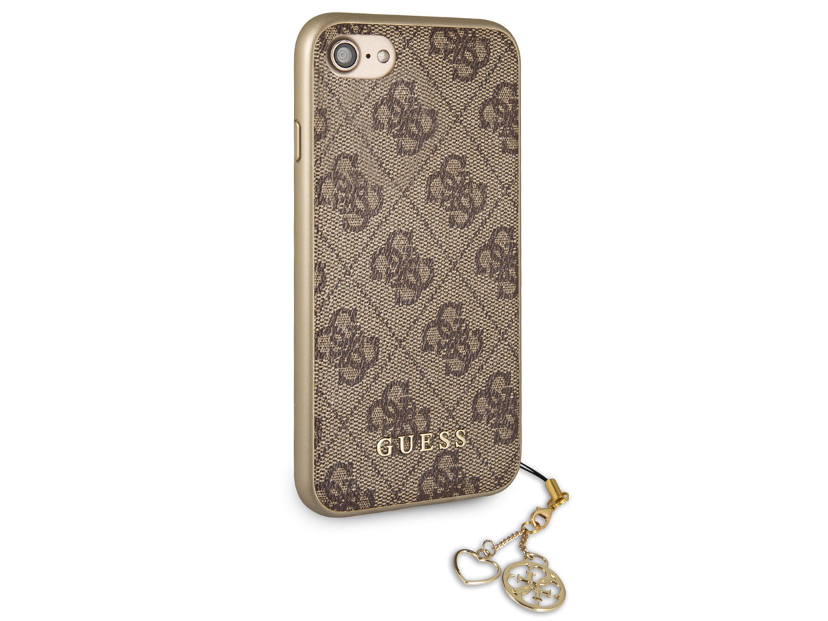 Guess Monogram Charm Case Bruin - iPhone SE / 8 / 7 / 6(s) hoesje