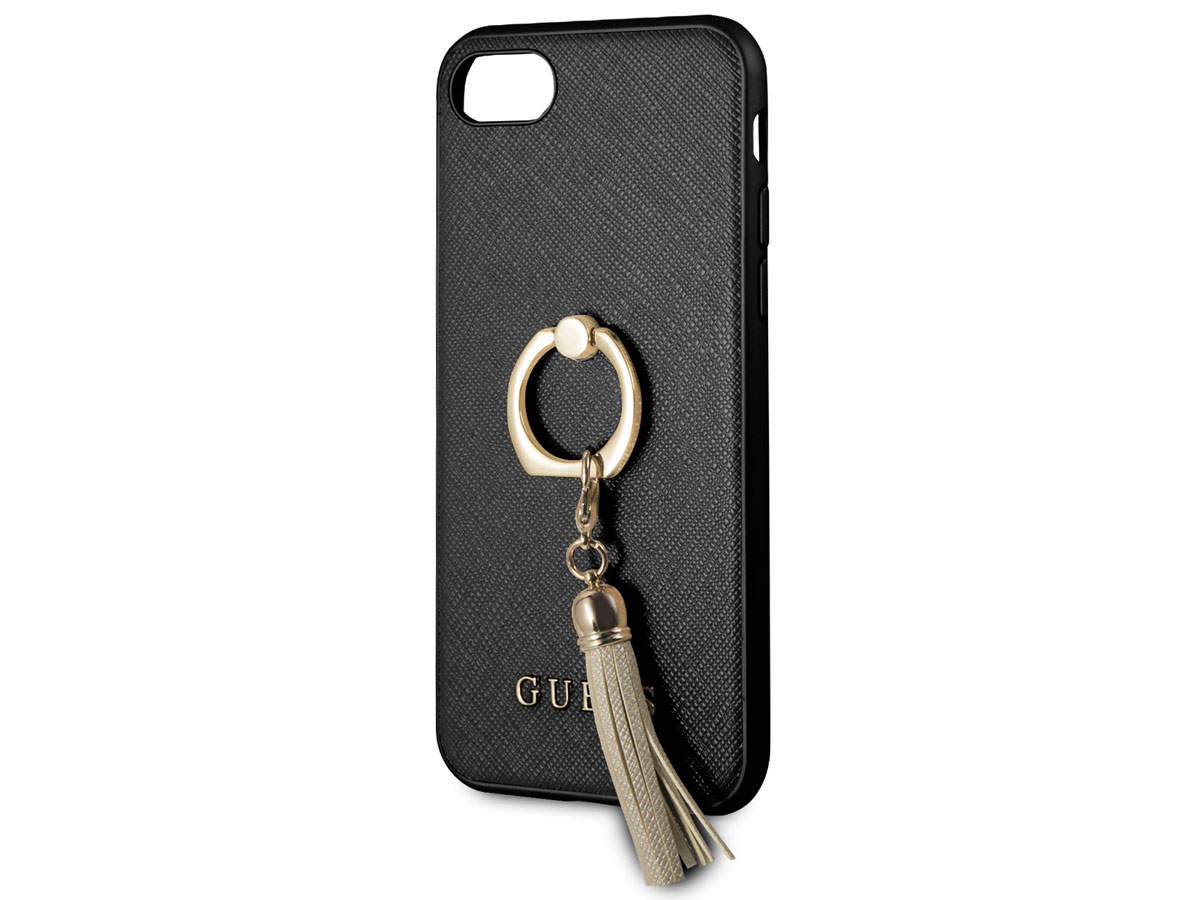 Guess Tassel iRing Case Zwart - iPhone SE / 8 / 7 / 6(s) hoesje