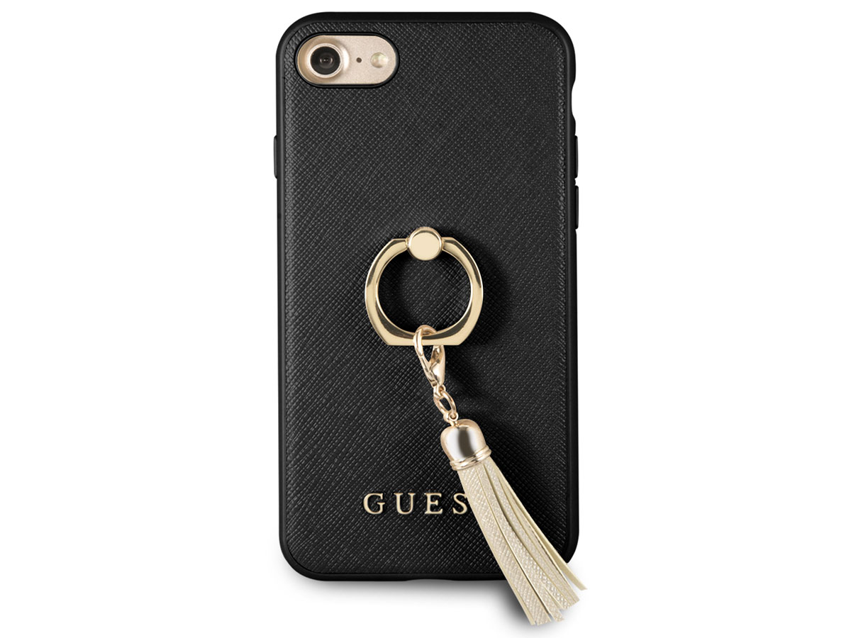 Guess Tassel iRing Case Zwart - iPhone SE / 8 / 7 / 6(s) hoesje