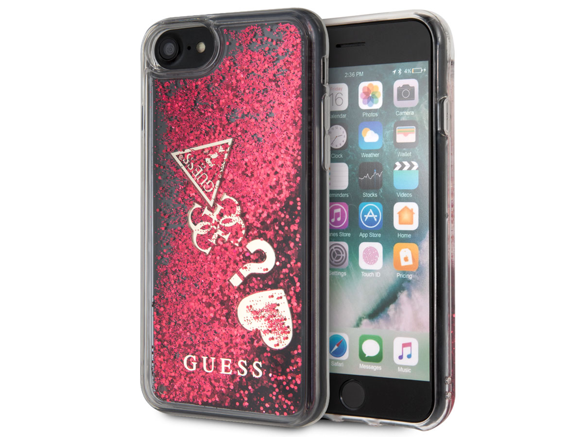 Guess Floating Logo Case Roze - iPhone SE / 8 / 7 / 6(s) hoesje