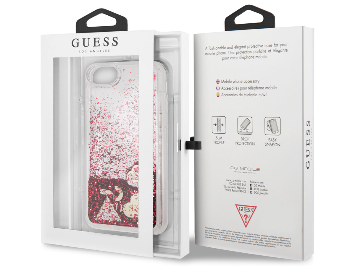 Guess Floating Logo Case Roze - iPhone SE / 8 / 7 / 6(s) hoesje