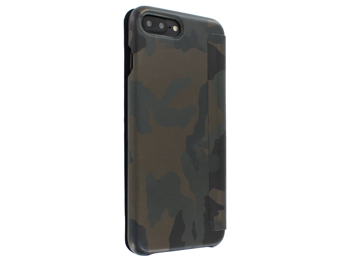 Graffi Oyster Folio Camouflage Leer - iPhone 8+/7+/6+ hoes