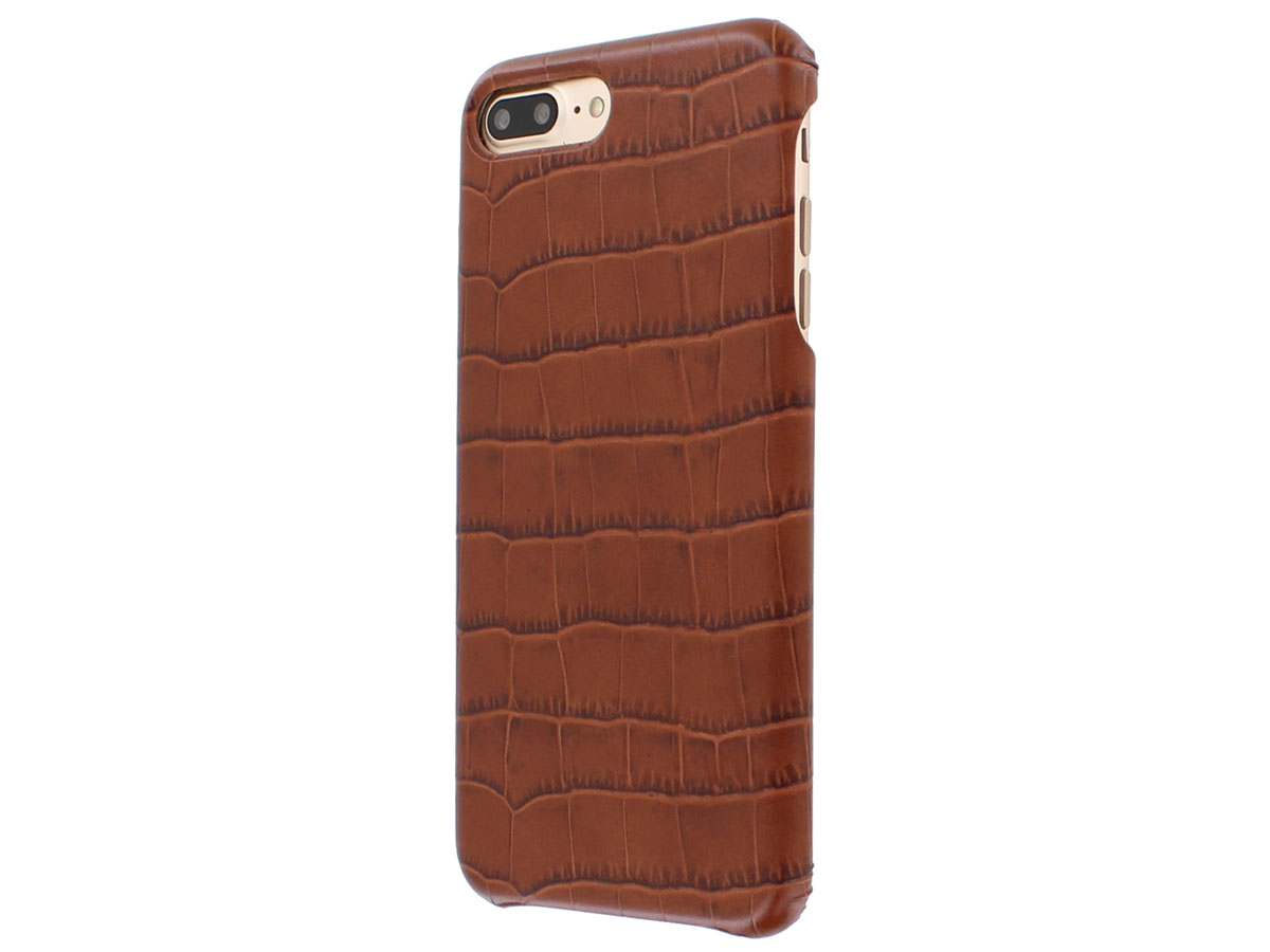 Graffi Cover Croco Cognac Leer - iPhone 8+/7+/6+ hoesje