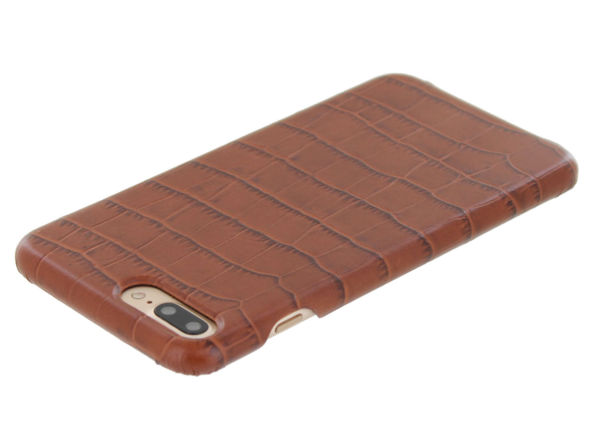 Graffi Cover Croco Cognac Leer - iPhone 8+/7+/6+ hoesje