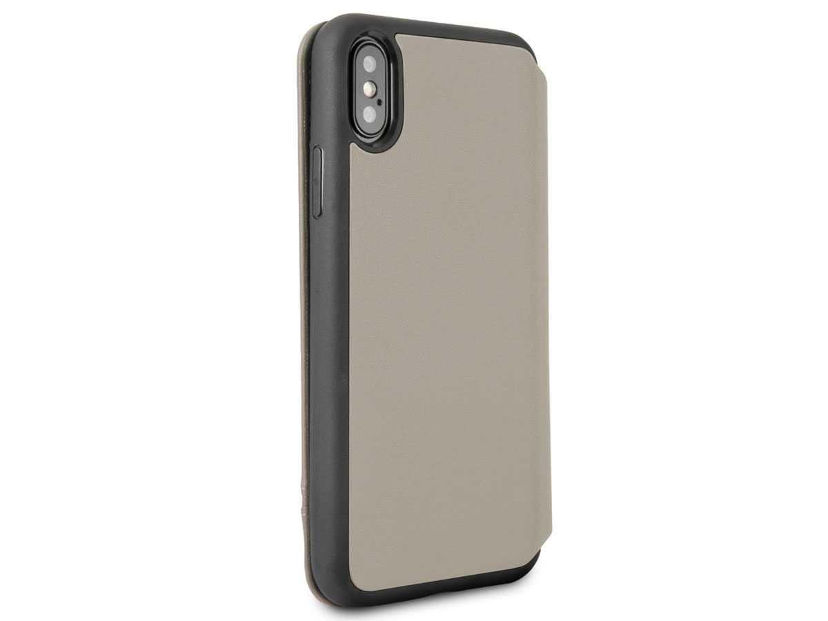 BMW Logo Leather Folio Beige Leer - iPhone X/Xs hoesje