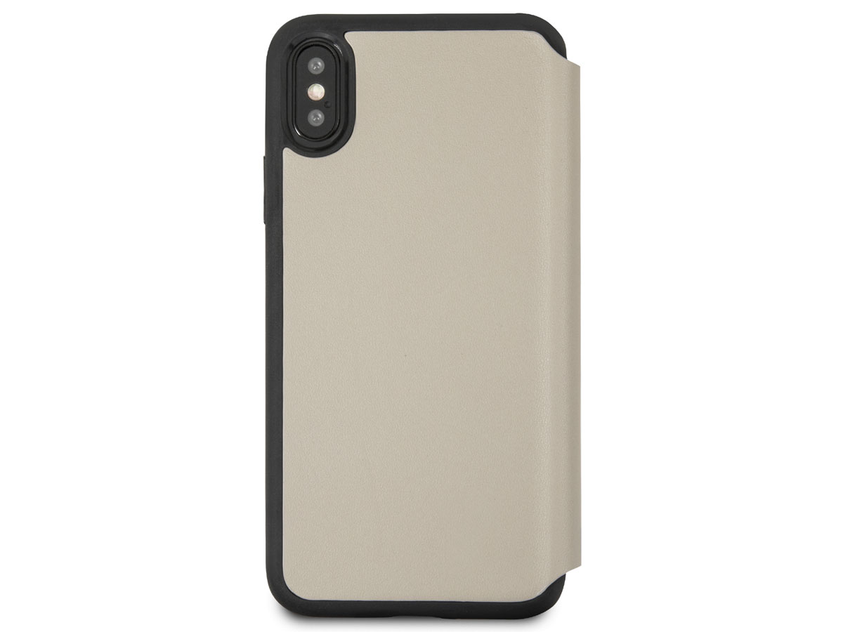 BMW Logo Leather Folio Beige Leer - iPhone X/Xs hoesje