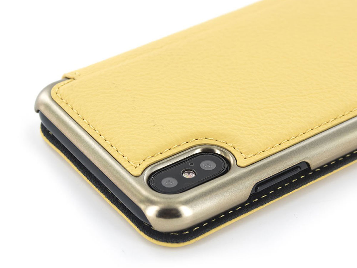 Greenwich Blake Folio Canary Yellow/Gold - iPhone X/Xs hoesje