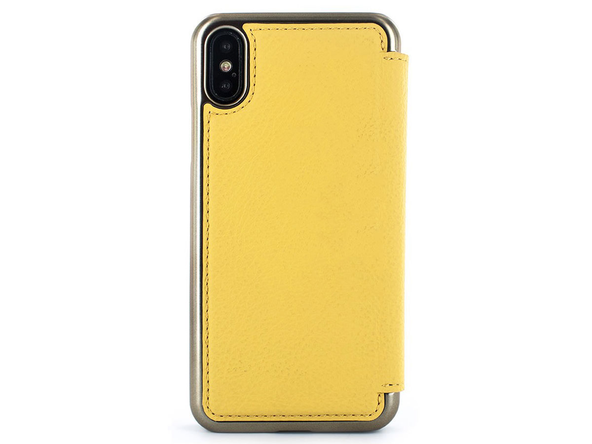 Greenwich Blake Folio Canary Yellow/Gold - iPhone X/Xs hoesje