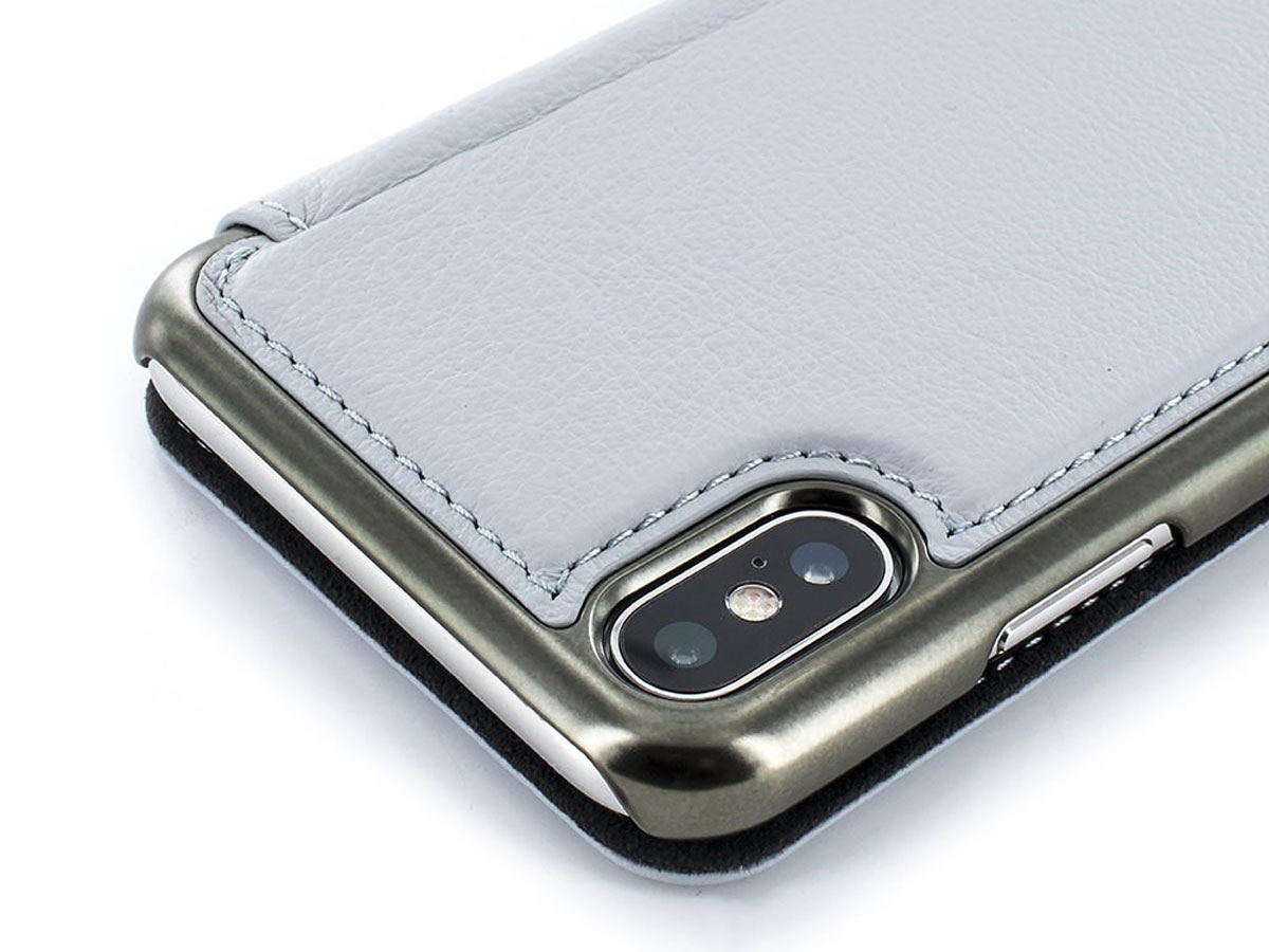 Greenwich Blake Folio Pale Gravel/Gunmetal - iPhone X/Xs hoesje