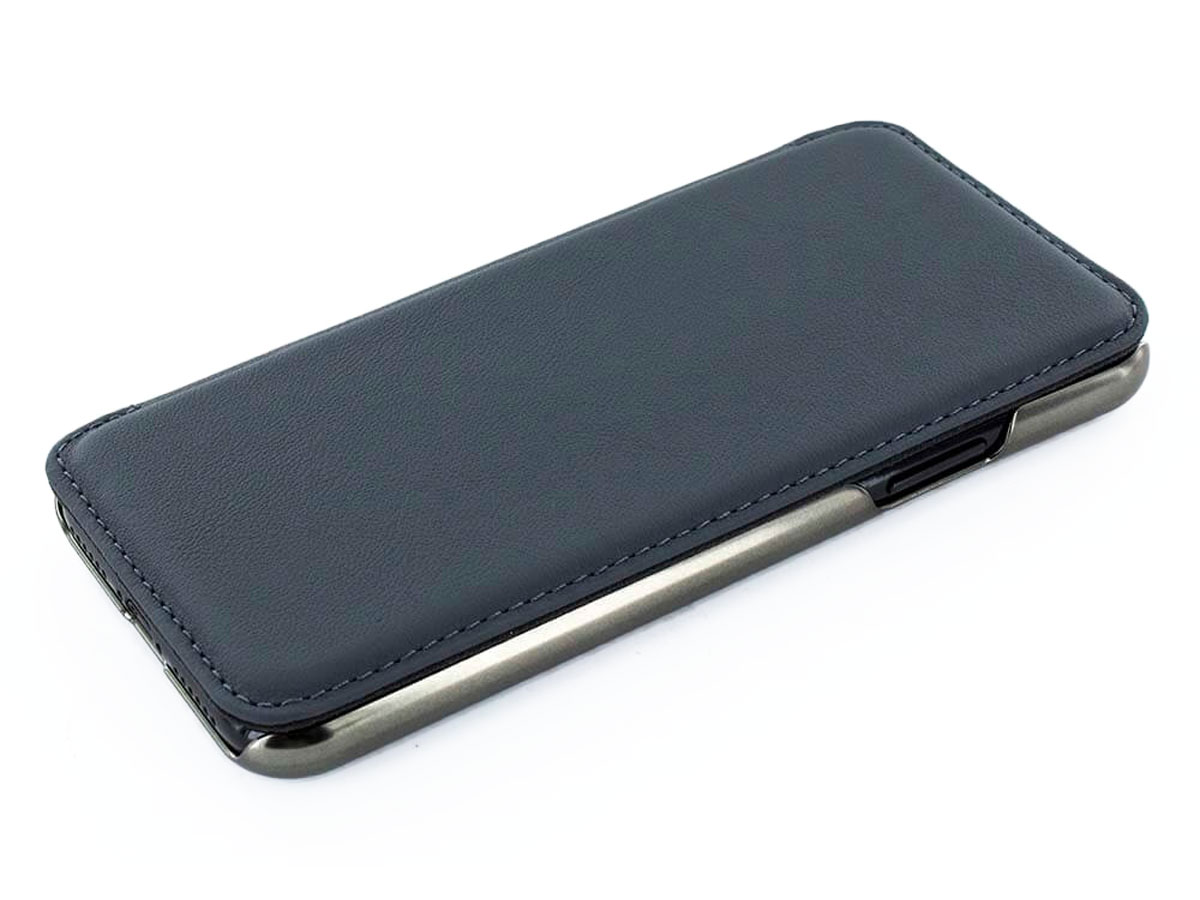 Greenwich Blake Folio Seal/Gunmetal - Leren iPhone X/Xs hoesje