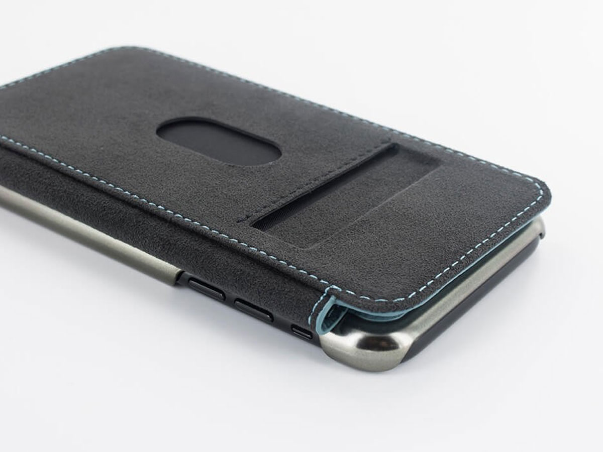 Greenwich Blake Folio Tahiti Blue/Gunmetal - iPhone X/Xs hoesje