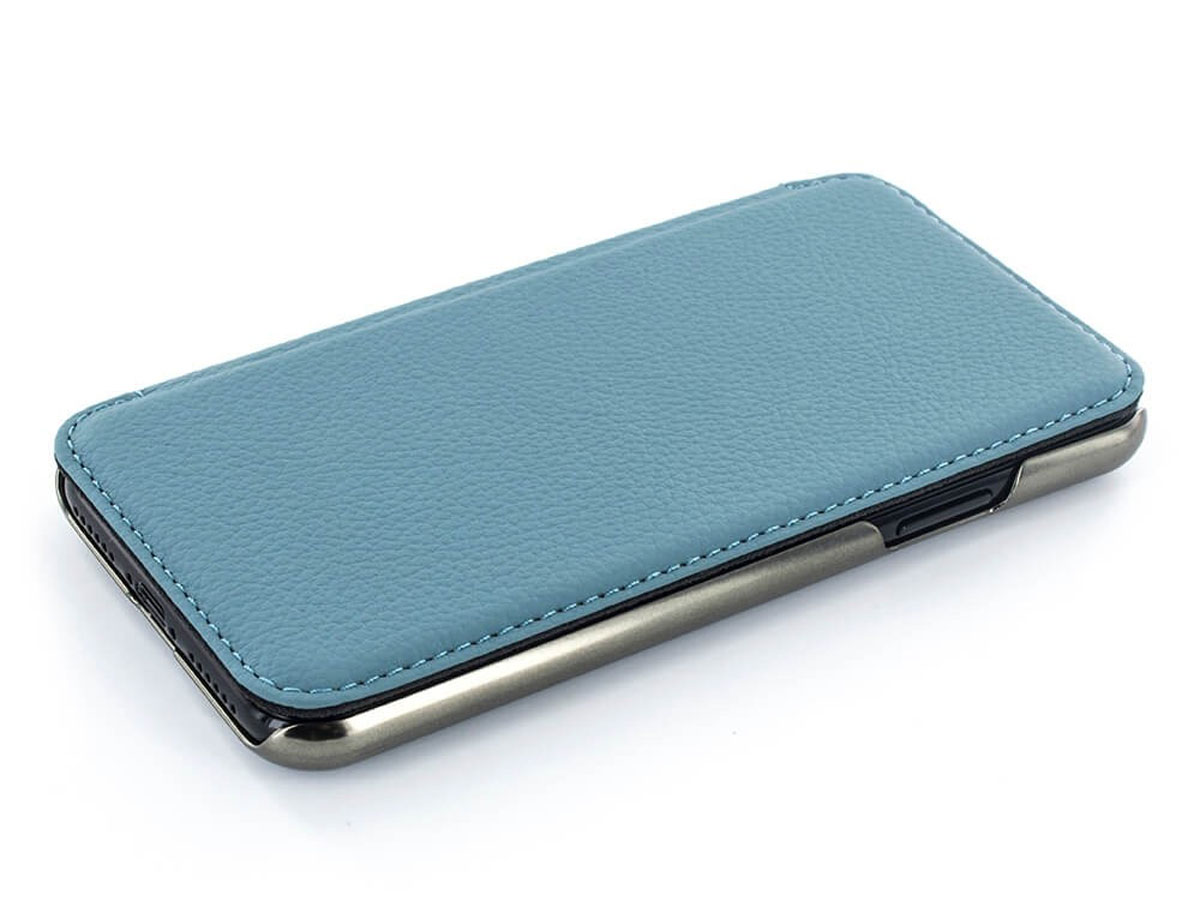 Greenwich Blake Folio Tahiti Blue/Gunmetal - iPhone X/Xs hoesje