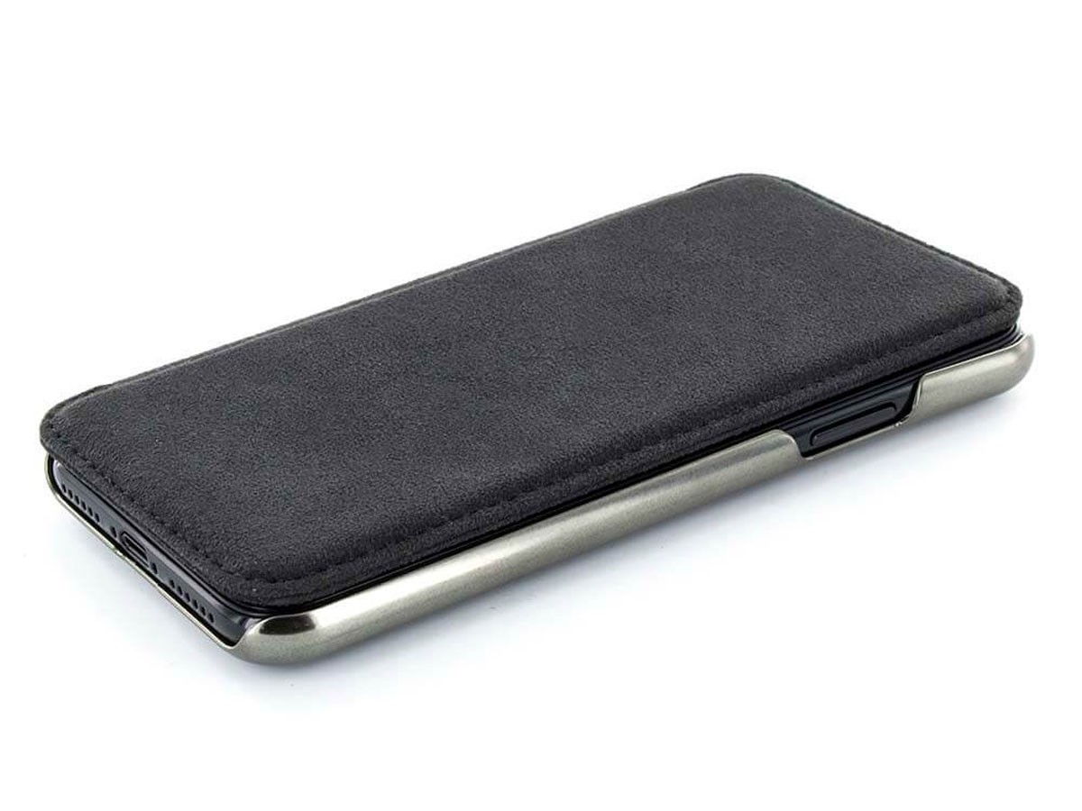 Greenwich Walker Gunmetal - Alcantara iPhone X/Xs hoesje