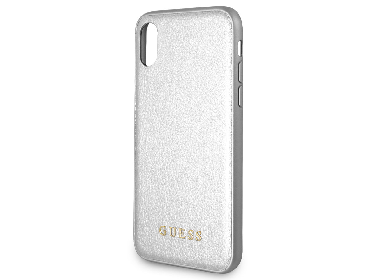 Guess Iridescent Soft Case Zilver - iPhone X/Xs hoesje