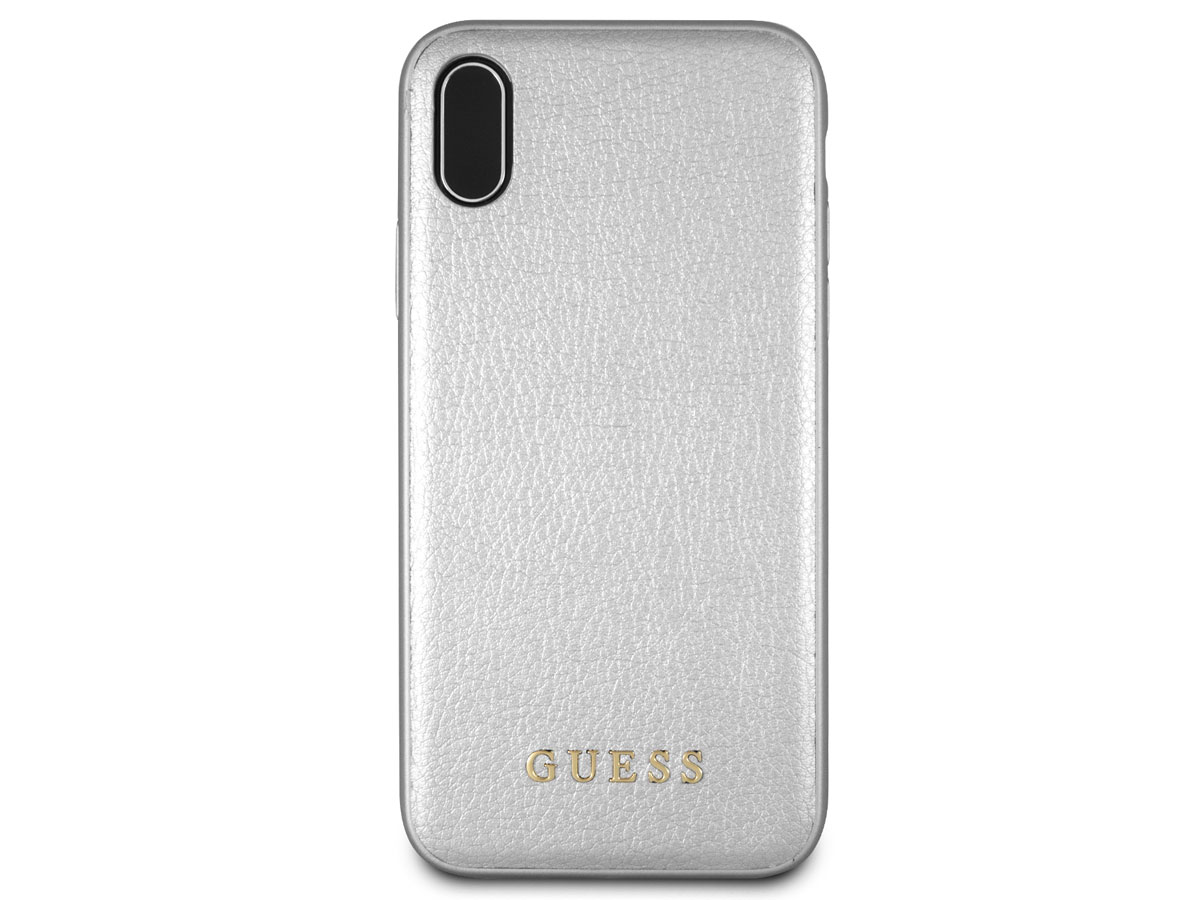 Guess Iridescent Soft Case Zilver - iPhone X/Xs hoesje