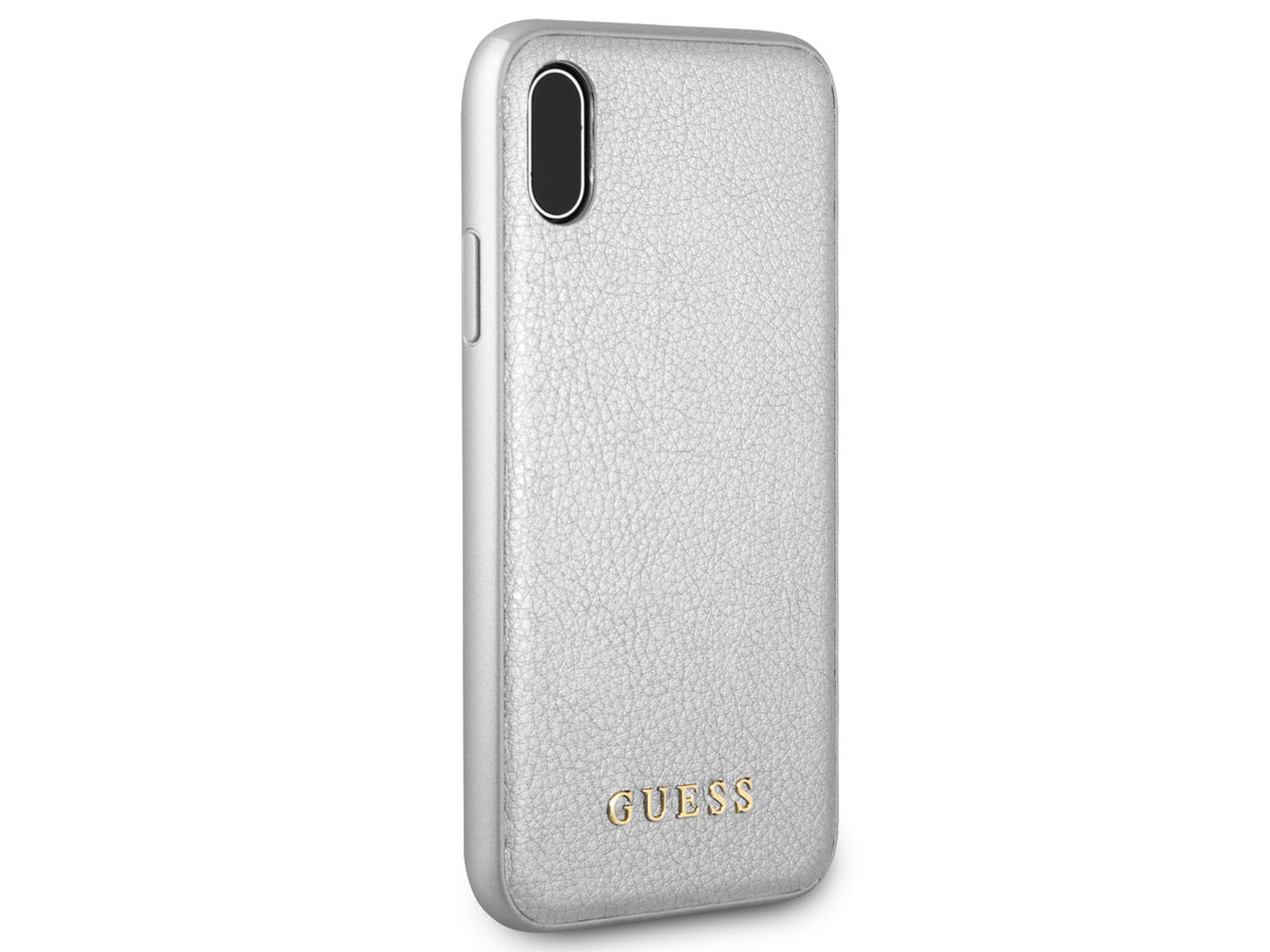 Guess Iridescent Soft Case Zilver - iPhone X/Xs hoesje