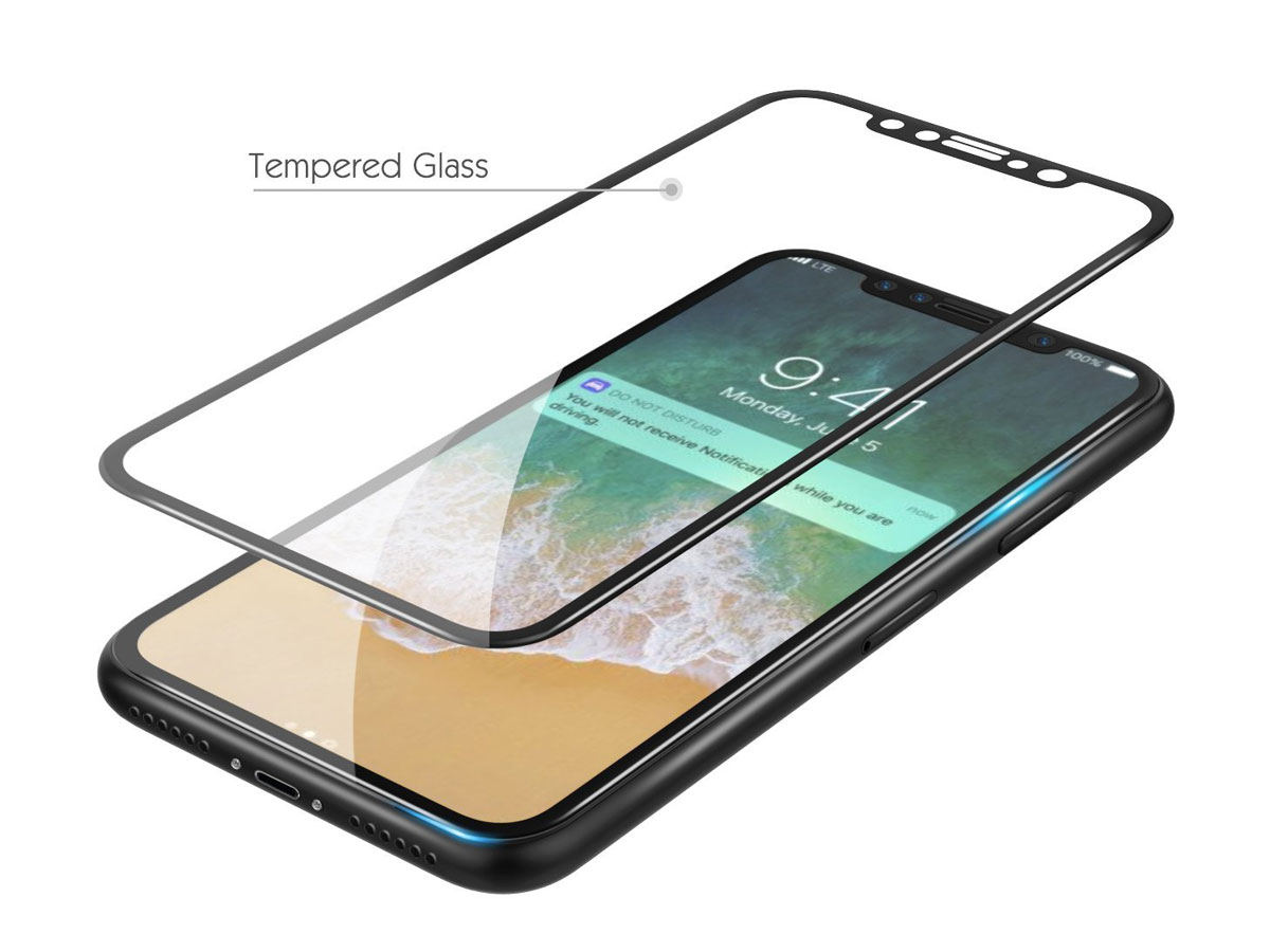 iPhone X/Xs Screenprotector - 4D Curved Tempered Glass