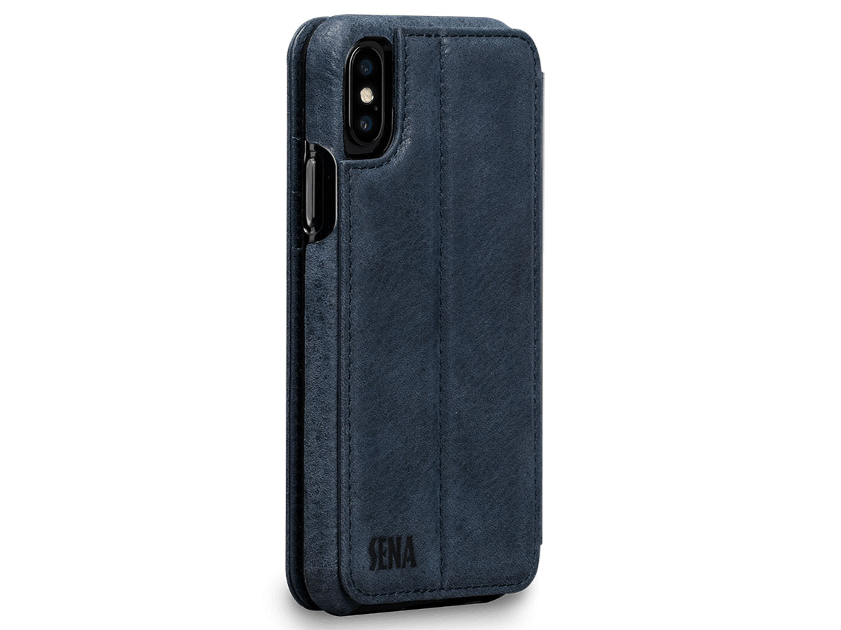 Sena Bence Wallet Book Case Blauw - iPhone X/Xs hoesje