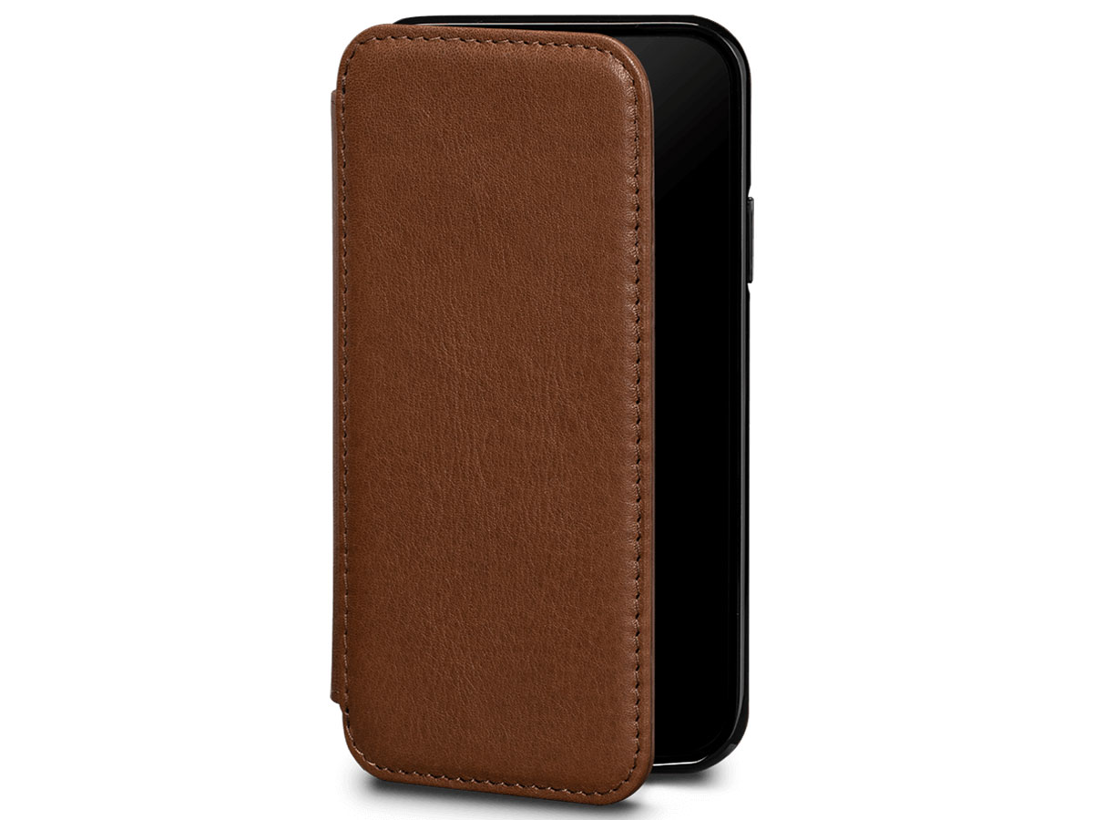 Sena Deen Wallet Book Saddle Tan - iPhone X/Xs Hoesje Leer