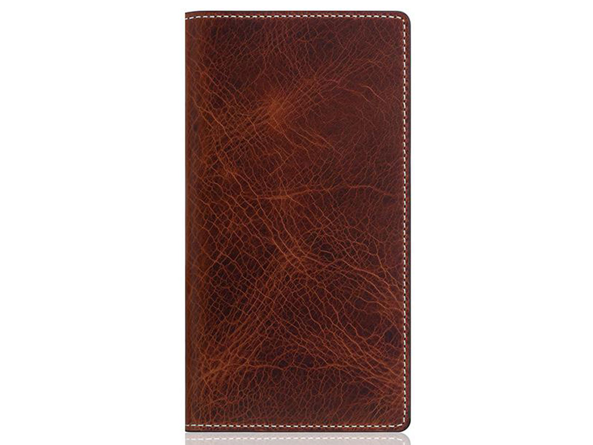 SLG Design D7 Italian Wax Leer Bruin - iPhone X/Xs hoesje