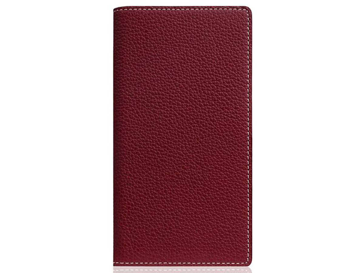 SLG Design D8 Folio Burgundy Leer - iPhone X/Xs hoesje